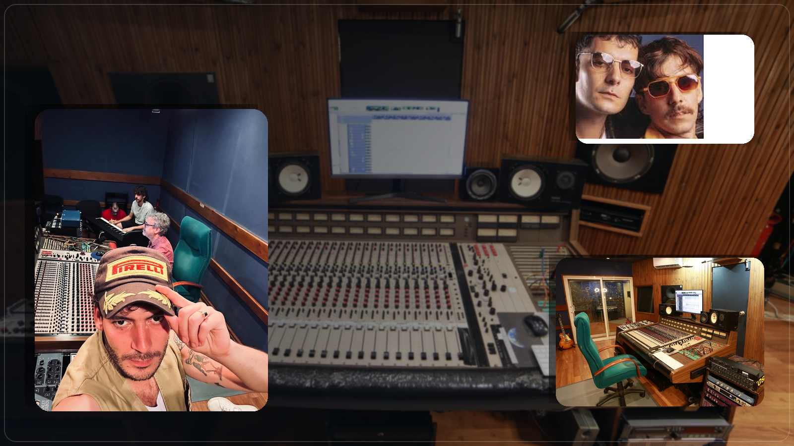 Montaje visual para el reportaje sobre Lima Negra y la grabación de su disco Peligros en Producciones Peligrosas (Peligros, Granada).