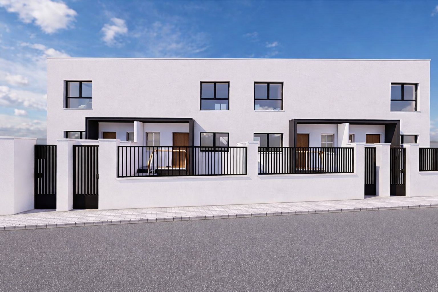 Imagen de simulación del proyecto de seis viviendas destinadas al alquiler social en calle La Joya, 45, en Peligros, incluida en la documentación de la licitación.##