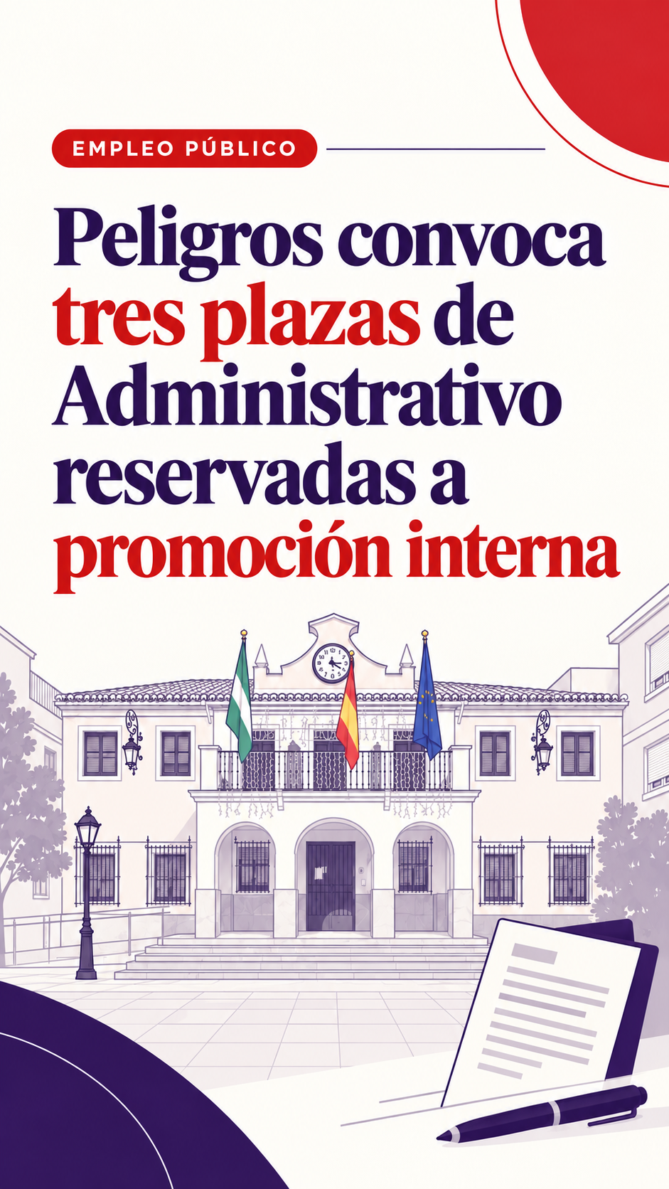 Peligros convoca tres plazas de Administrativo reservadas a la promoción interna