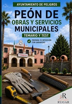 Portada: Temario y test, Peón de Obras y Servicios (Ediciones RUGAR)